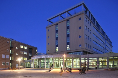 Blick auf das Diagnostikzentrum der Universit&auml;tsmedizin Greifswald.